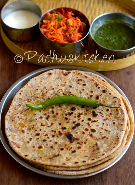 Simple Steps to make Aloo Parathas - Padhuskitchen